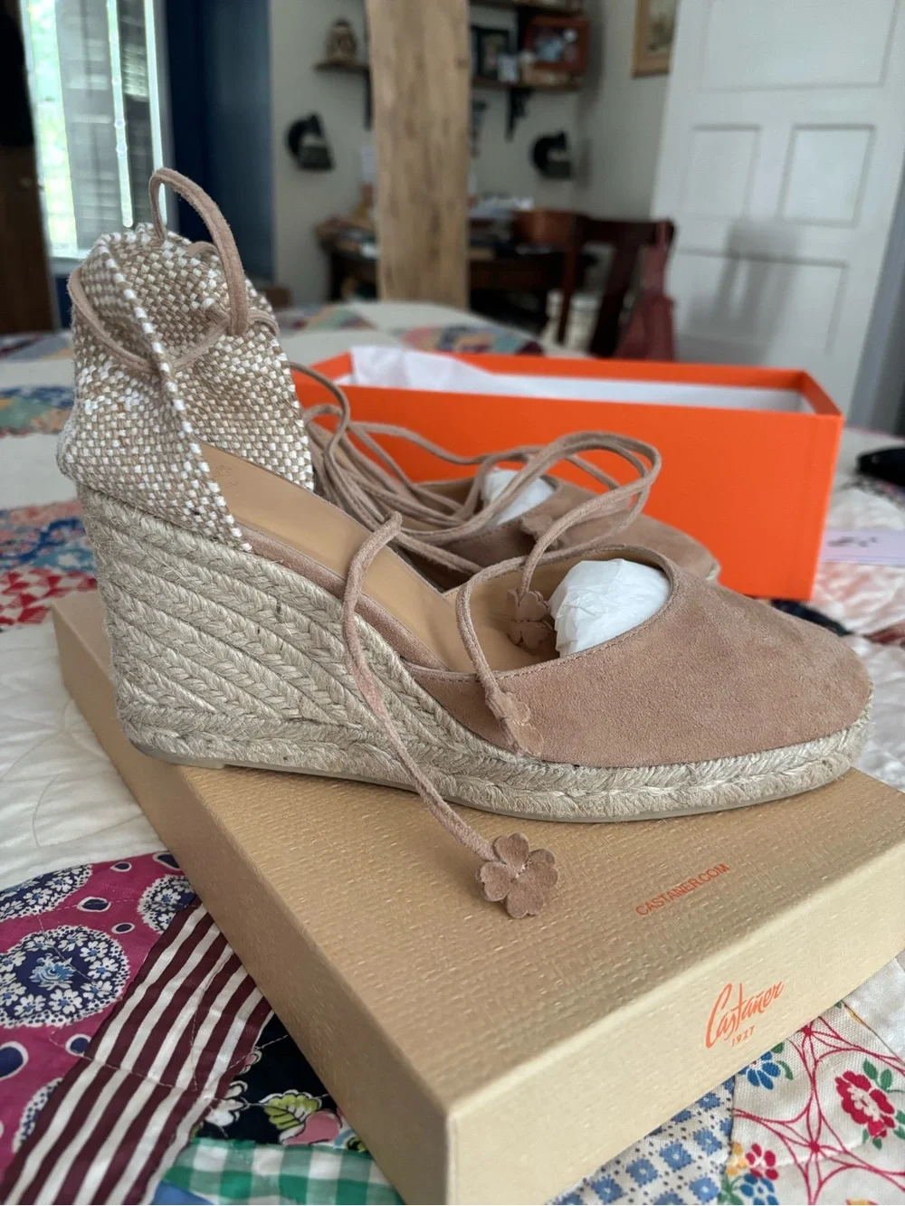 Castaner suede Carina espadrille
